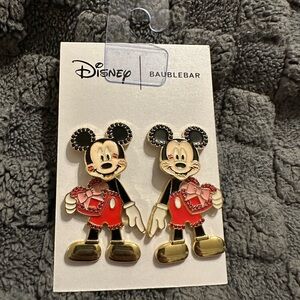 NWT Disney BaubleBar Mickey Mouse Earrings - Red and Gold